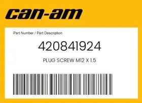420841924 Can-am Genuine Plug Screw M12 X 1.5 -