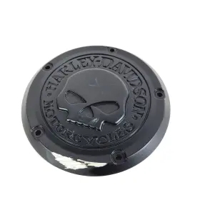 25700910 Harley-davidson Willie G 18 -23 Fat Boy Skull Clutch Cover Custom Black Scuffed
