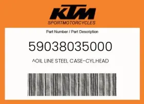59038035000 Ktm Genuine Oil Line Steel Case-cyl.head -