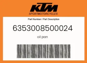 Ktm 6353008500024 Genuine Oil Pan -