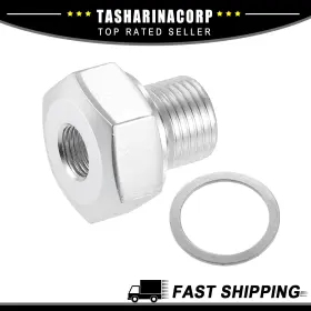 X Autohaux 703820054979 M16 1.5 Oil Pressure Sensor Adapter Fit For Gm Ls Series Engines Stainless Steel