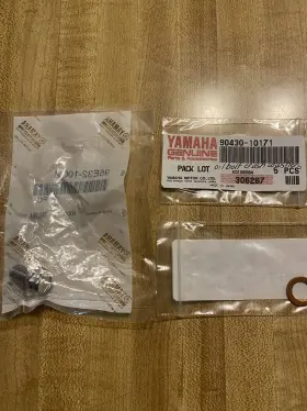 95e32-10016-00 Yamaha Oem Transmission Oil Drain Bolt And 2 Washers For 2022-2025 Yz125 Only