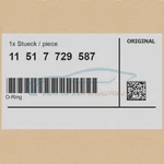 Genuine Bmw 11517729587 O-ring Neu. Price: $31.53.