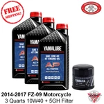 Oem Yamaha 2014-2017 FZ-09 Oil And Filter 10W40 Yamalube Change Kit 5GH New. Price: $48.99.