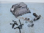 2003 02 Honda VTR1000F Super Hawk Oem Oil Pan Engine Bottom Cover Bolts Bracket Used. Price: $55.00.