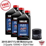 Oem 2015-2017 Yamaha FJ-09 FJ09 Oil Change Kit 10W40 Mineral Jaso Filter New. Price: $47.99.