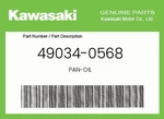 Kawasaki Genuine Pan-oil 49034-0568 New. Price: $138.08.