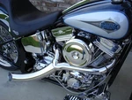 Winged Chrome Plated Oil Tank For Softail Fatboy Harley 1986-99 New. Price: $259.00.